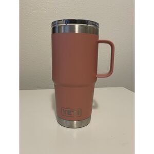 Yeti Pink Stainless Steel Travel Mug with Handle